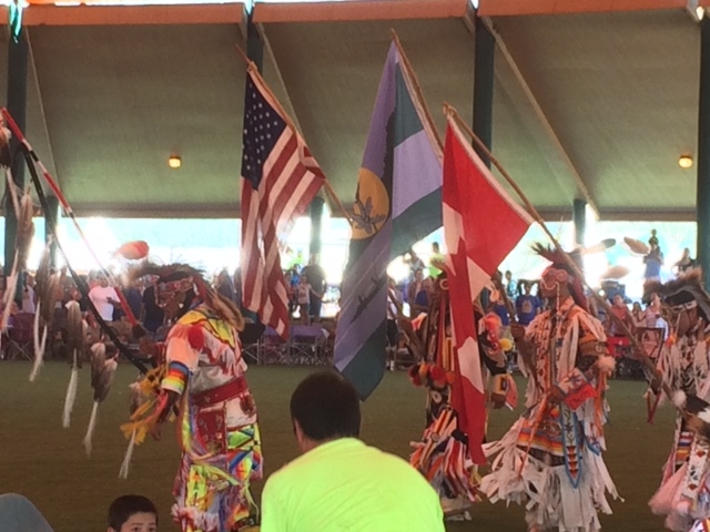 Eagle Staff and Color Guard Leading Procession